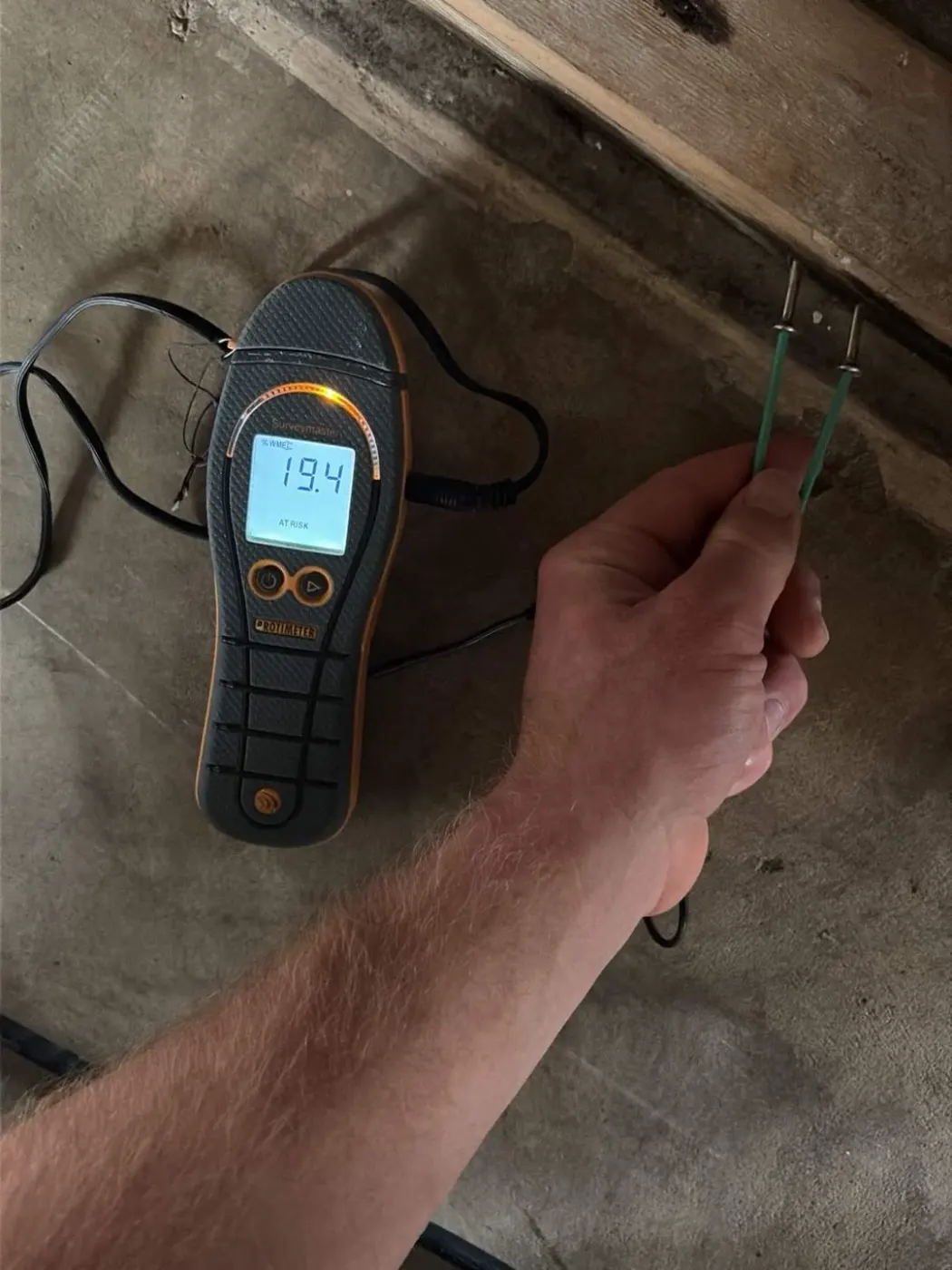 Documented moisture readings in Jackson County, IN